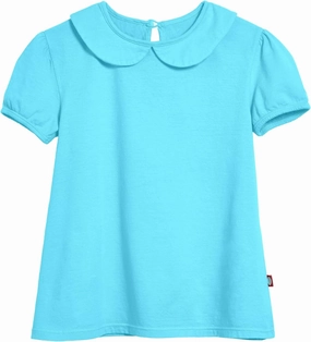 City Threads Little Girls' Peter Pan Collar A-Line Puff Tee Tshirt Top Blouse