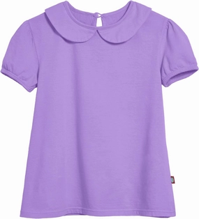 City Threads Little Girls' Peter Pan Collar A-Line Puff Tee Tshirt Top Blouse