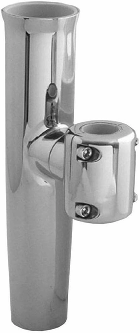 CLAMP-ON ADJUSTABLE ROD HOLDER FOR 1-11/16" & 1-15/16" PIPE, Stainless Steel
