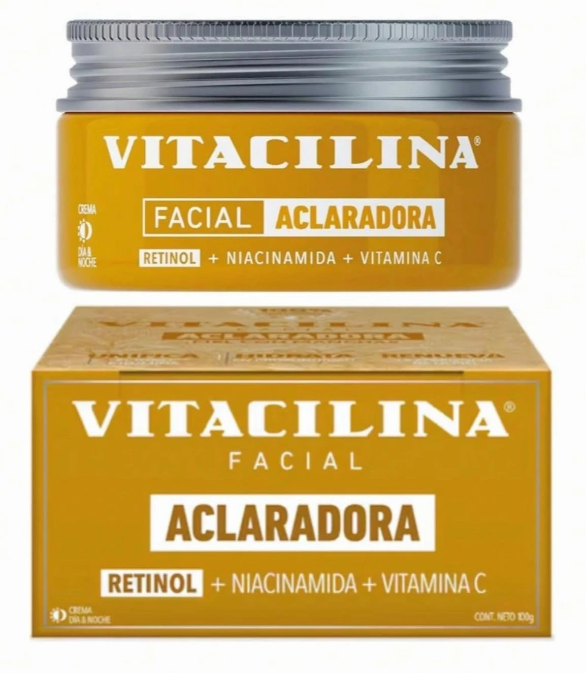 Clarifying Facial Cream, Organic Formula with Retinol, Niacinamide, and Vitamin C, Lightener for Skin with uneven tone