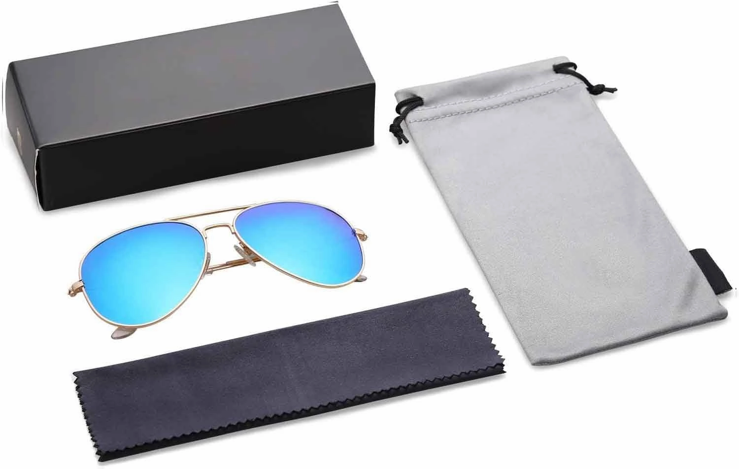 Classic Aviator Polarized Sunglasses for Men Women Vintage Retro Style