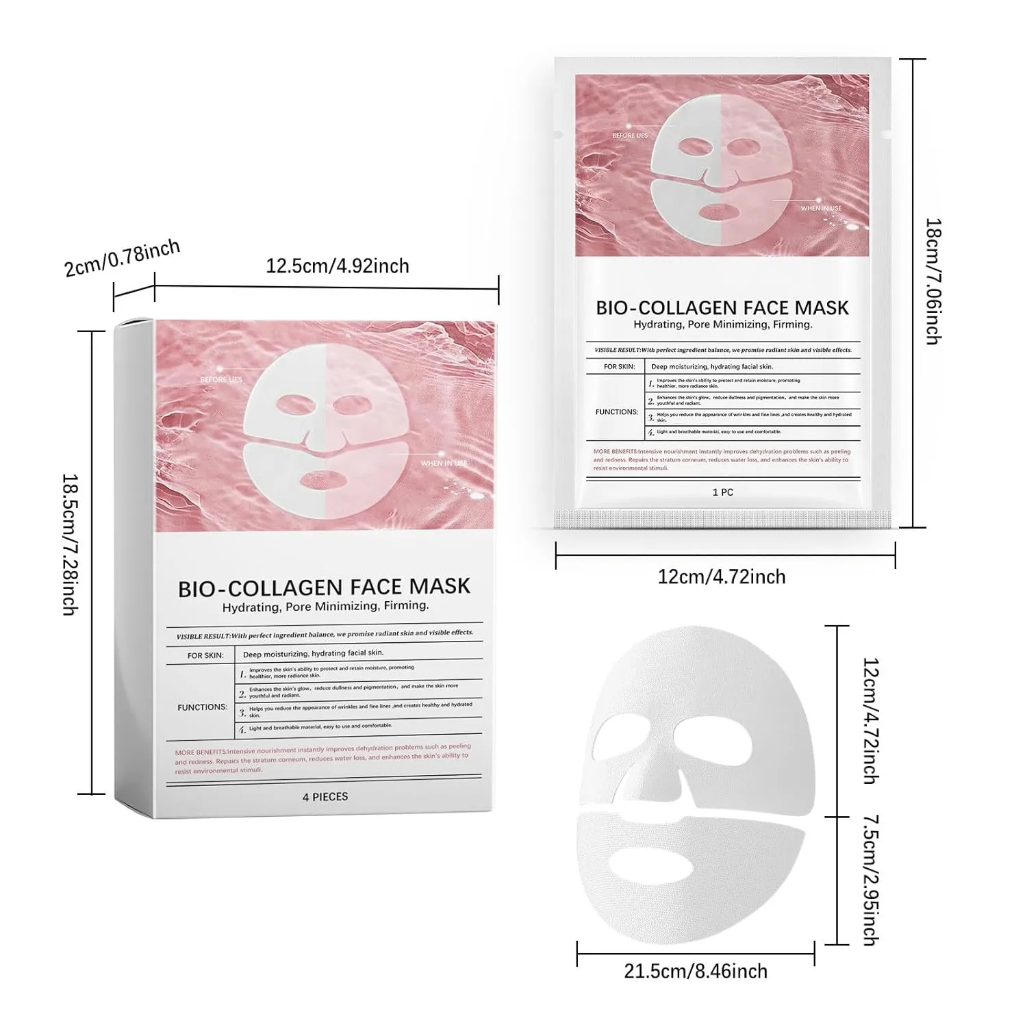 Collagen Mask, Deep Collagen overnight mask for all skin types - rejuvenating, hydrating and firming (3 boxes)