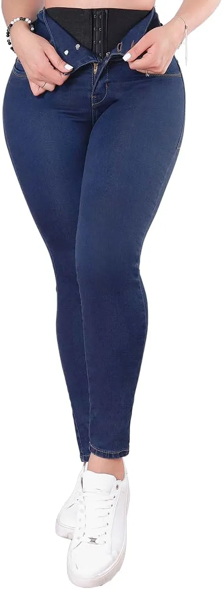 Colombian Stretch Denim Jeans: Butt-Lifting and Lipo High Compression Jeans