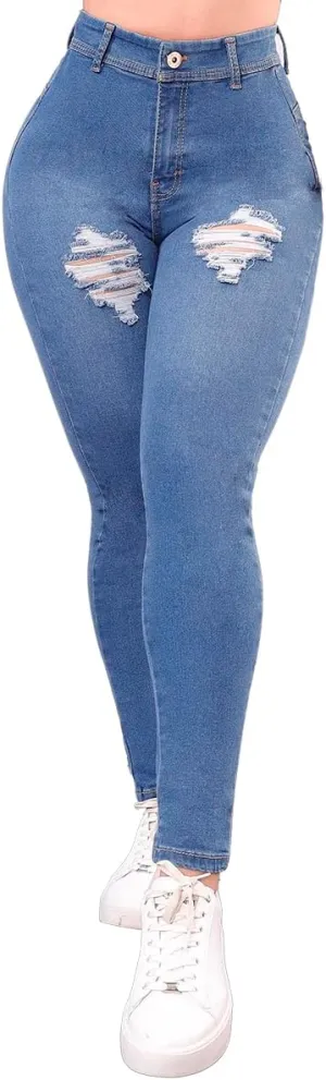 Colombian Stretch Denim Jeans: Butt-Lifting and Lipo High Compression Jeans