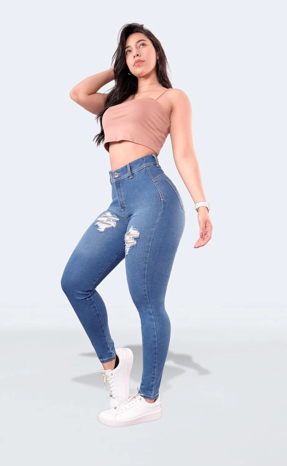 Colombian Stretch Denim Jeans: Butt-Lifting and Lipo High Compression Jeans