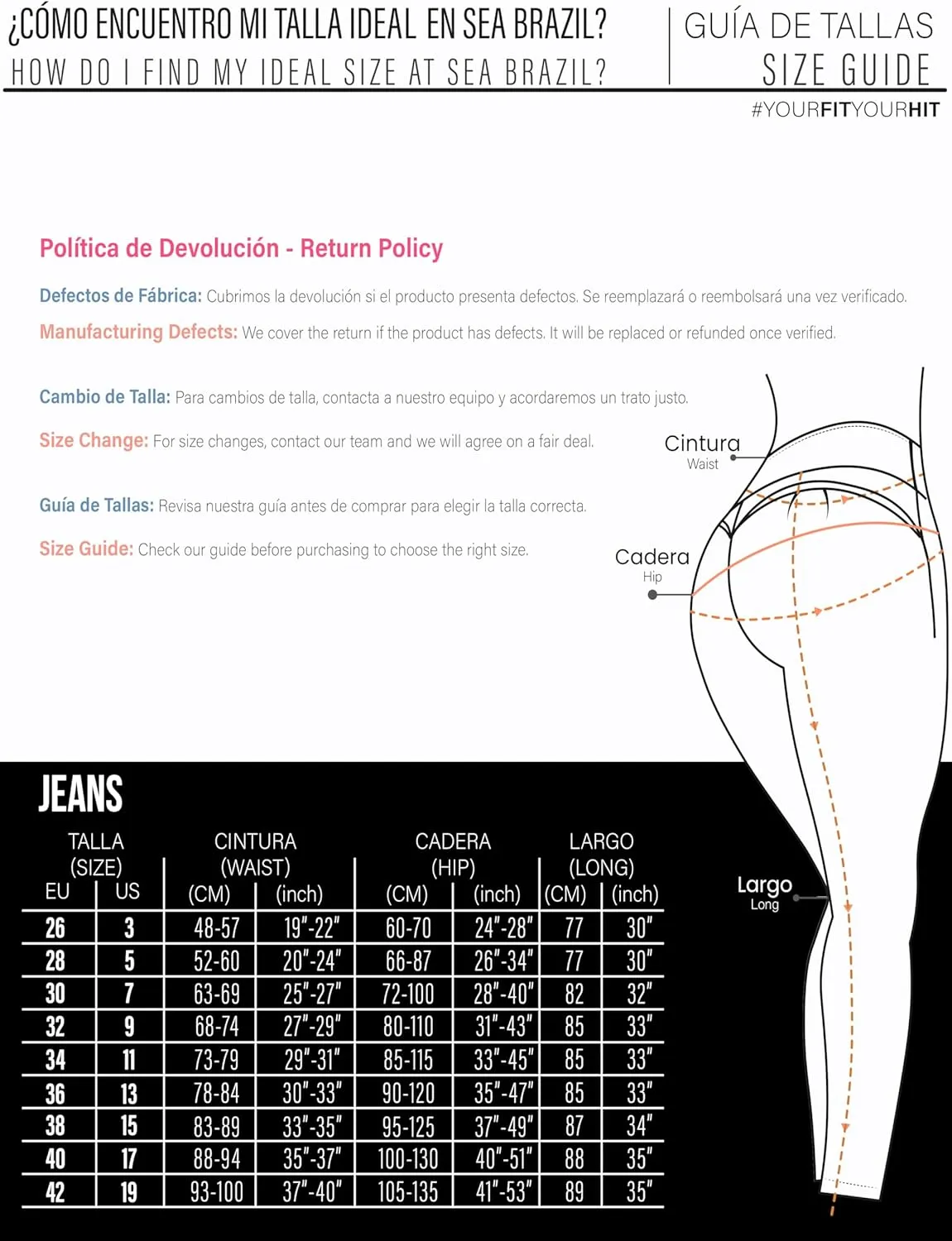 Colombian Stretch Denim Jeans: Butt-Lifting and Lipo High Compression Jeans