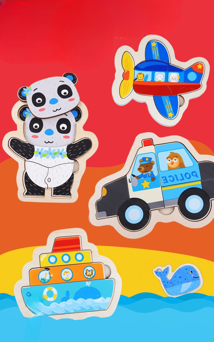 Colorful Wooden 3D Puzzle
