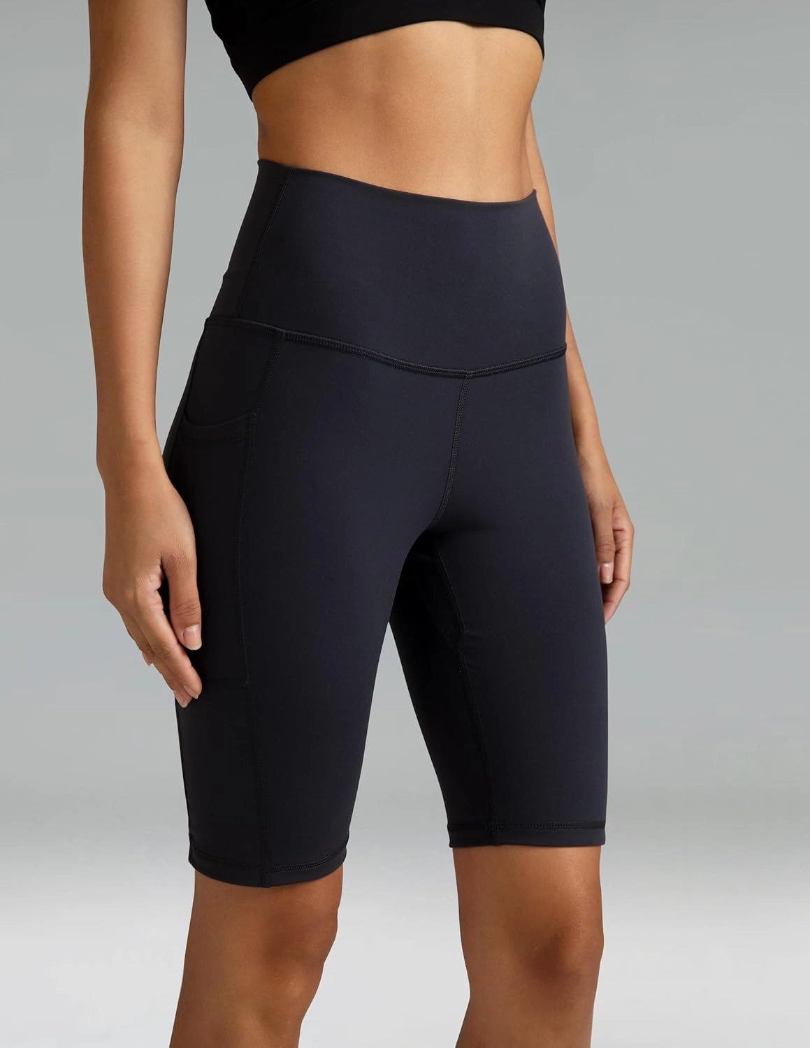 Colorfulkoala Women's High Waisted Biker Shorts with Pockets 8" /10" Inseam Workout Yoga Shorts Running Tights