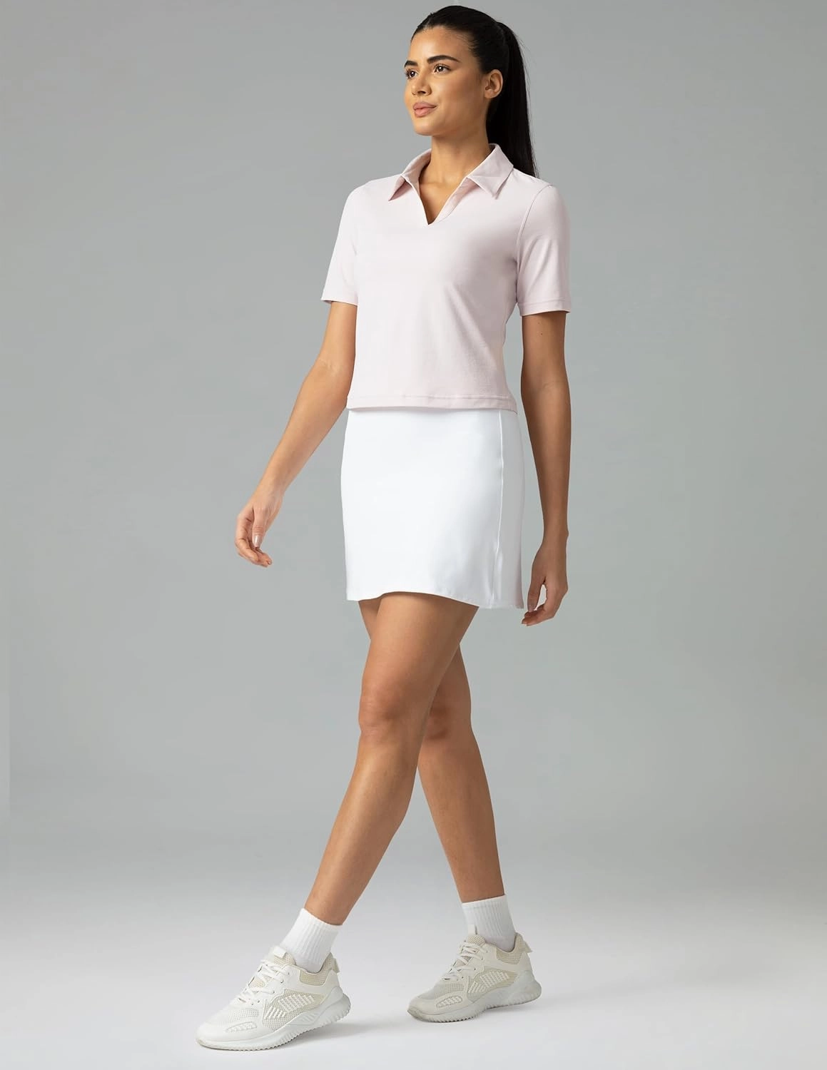 Colorfulkoala Women's Short Sleeve Golf Polo Shirts Collared V Neck Quick Dry Tennis Workout Tops Moisture Wicking