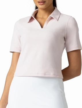 Colorfulkoala Women's Short Sleeve Golf Polo Shirts Collared V Neck Quick Dry Tennis Workout Tops Moisture Wicking
