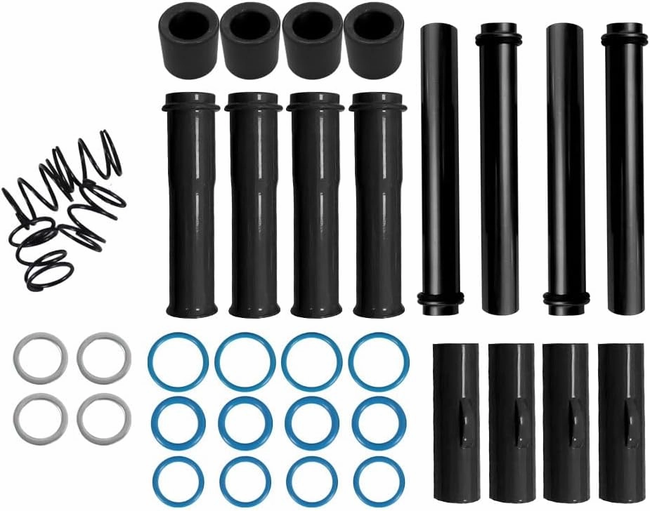 Complete Adjustable Pushrods & Cover Kit Black Push Rod Kits Set Replacement for 1999-2017 Harley Davidson Twin Cam 99-17(excludes 2017 Touring)