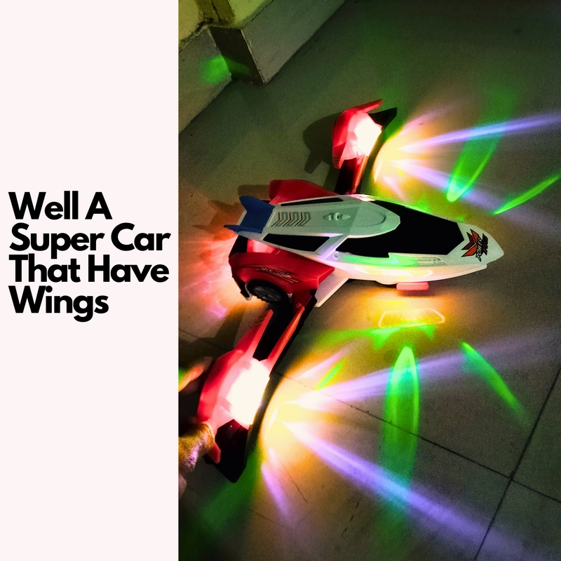 Convertible Car with Wings, Music and Light Features | 5-12 Years