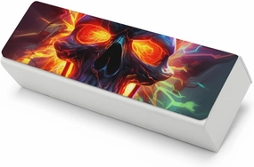 Cool Colorful Skull Portable Glasses Case Hard Shell Eyeglasses Protection Pouch Eyeglass Cover Box for Men Women