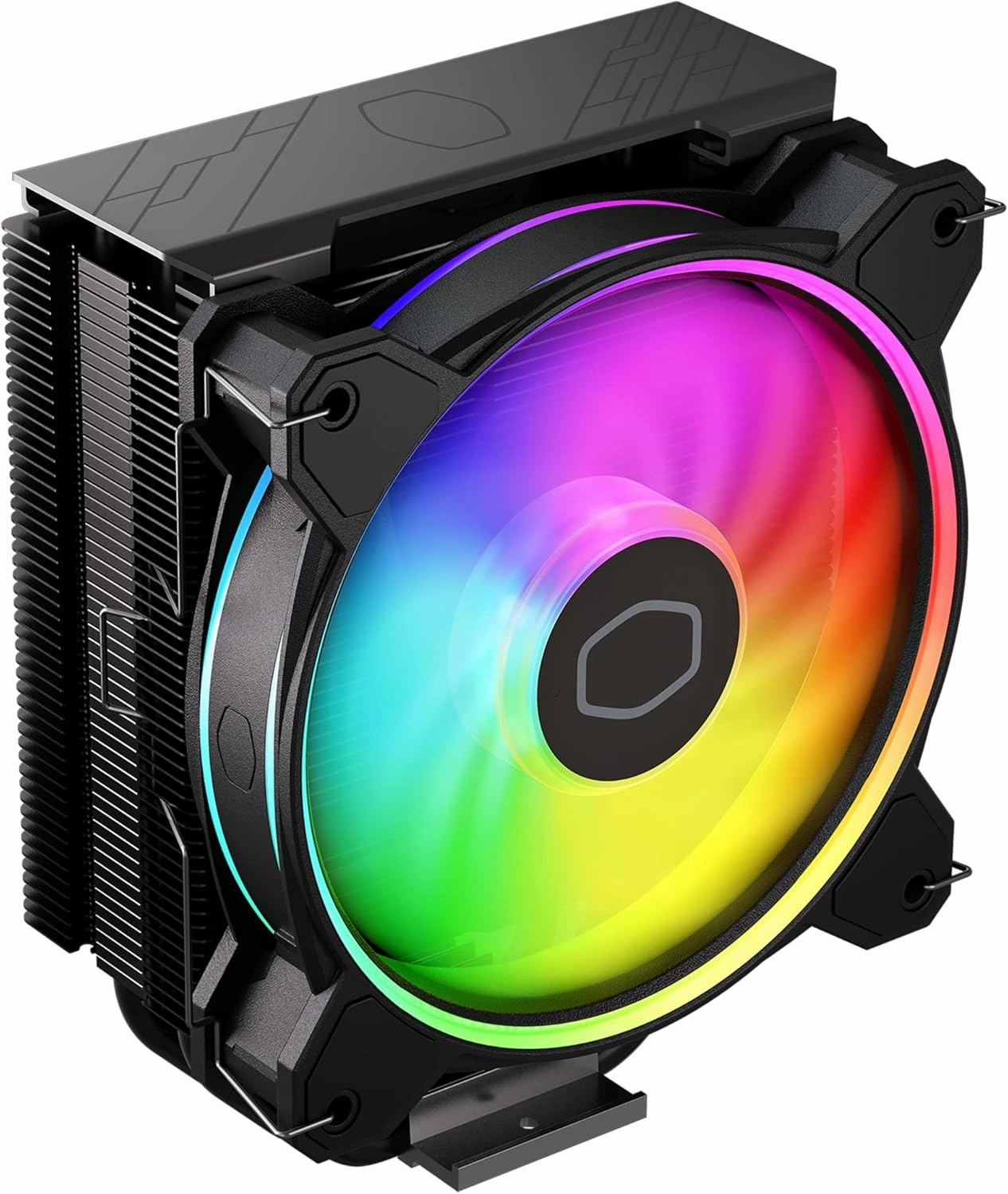 Cooler Master Hyper 212 Halo Black CPU Air Cooler, 120 Halo² PWM Fan, Dual Loop ARGB, Aluminum Top Cover, 4 Copper Heat Pipes, 154mm Tall, AMD Ryzen AM5|AM4, Intel LGA 1851|1700|1200 Brackets
