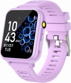 Cosjoype Kids Game Smart Watch Gifts for Girls Age 4-12, 24 Puzzle Games HD Touch Screen Smart Watches with Video Camera Music Player Pedometer Flashlight 12/24 hr, Toys for 8 10 12 Year Old Girl