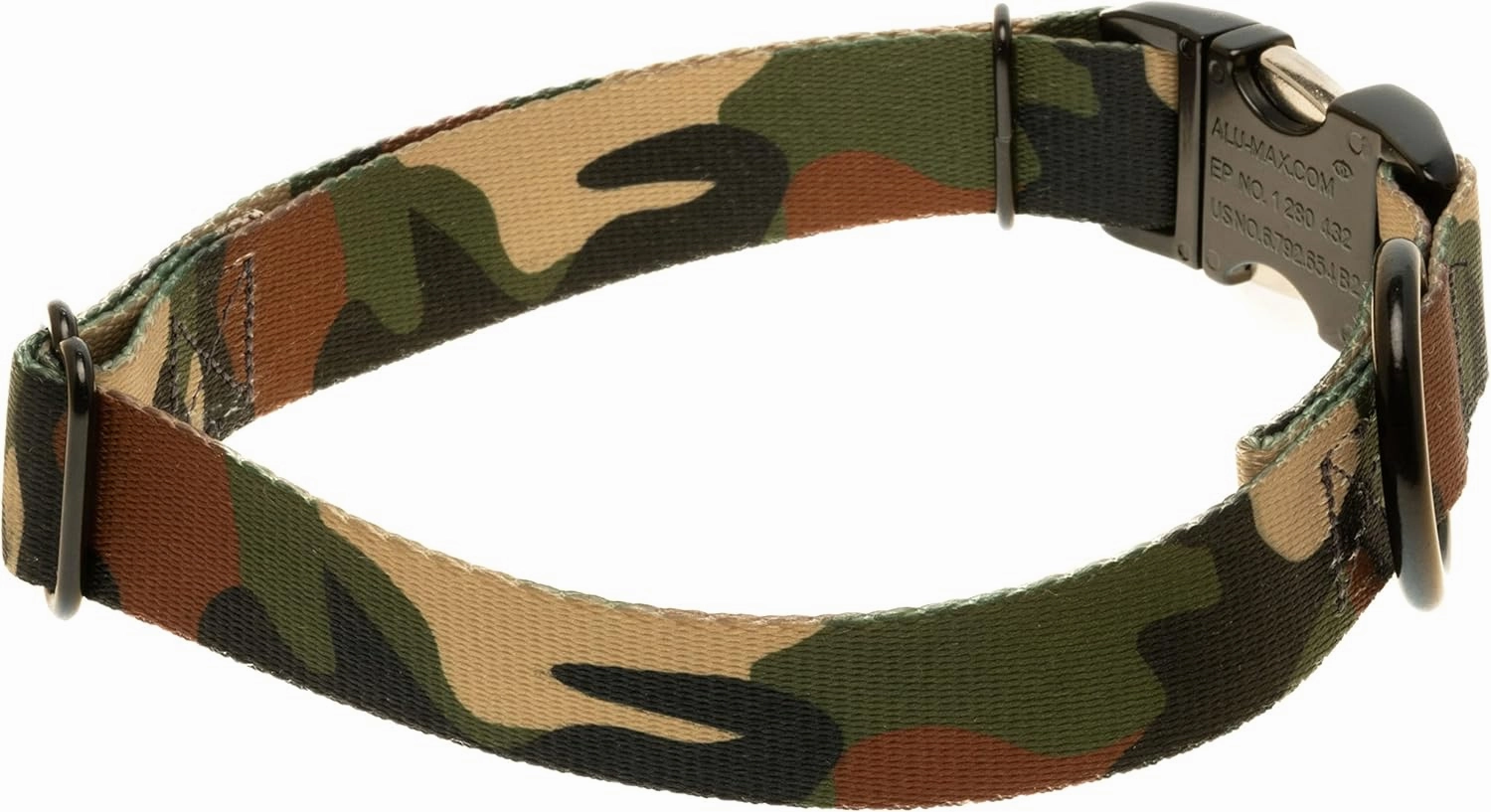 Country Brook Petz - Premium Woodland Camo HD Dog Collar - Camouflage Collection Featuring Rugged Designs (1 Inch, Extra Large)