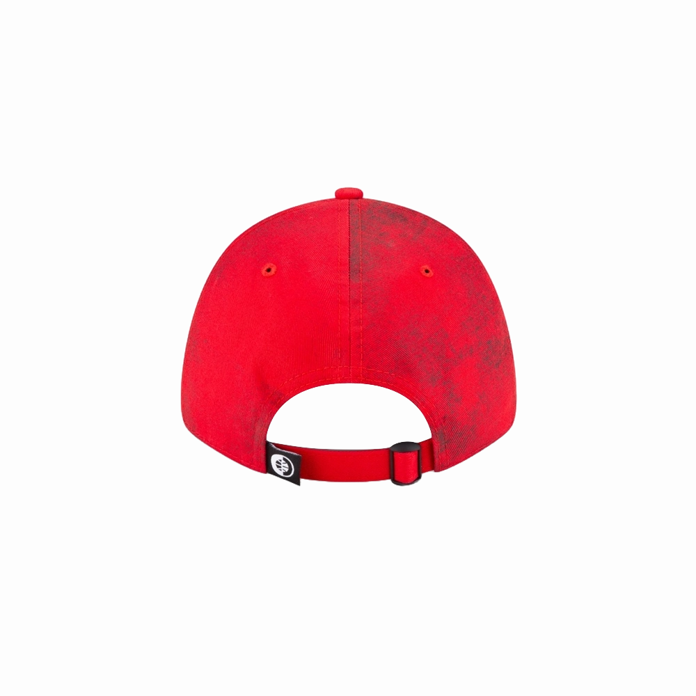 Court Culture HEAT Logo Acid Wash Red Dad Hat