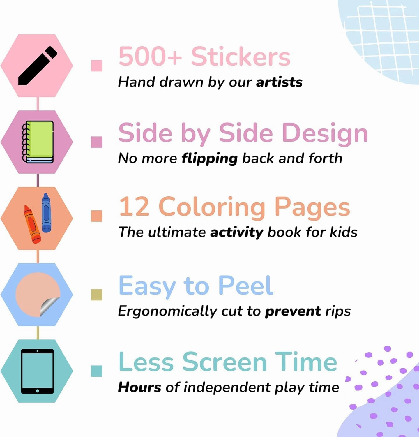 Cupkin Monkey Animal Sticker Book Activity for Kids, Toddler Airplane Travel Essentials, 500  Animal Stickers for Kids   12 Scenes   12 Coloring Book Pages, Monkey Gift, Crafts Ages 2-8