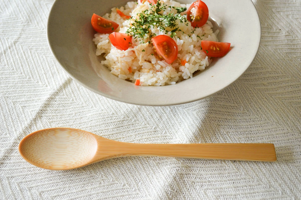 Curry spoon [ Natural, Red ] / Mōsō bamboo / Ōita-JPN 211113