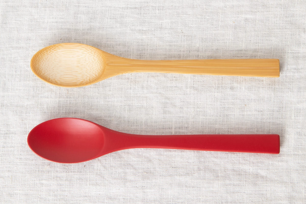 Curry spoon [ Natural, Red ] / Mōsō bamboo / Ōita-JPN 211113