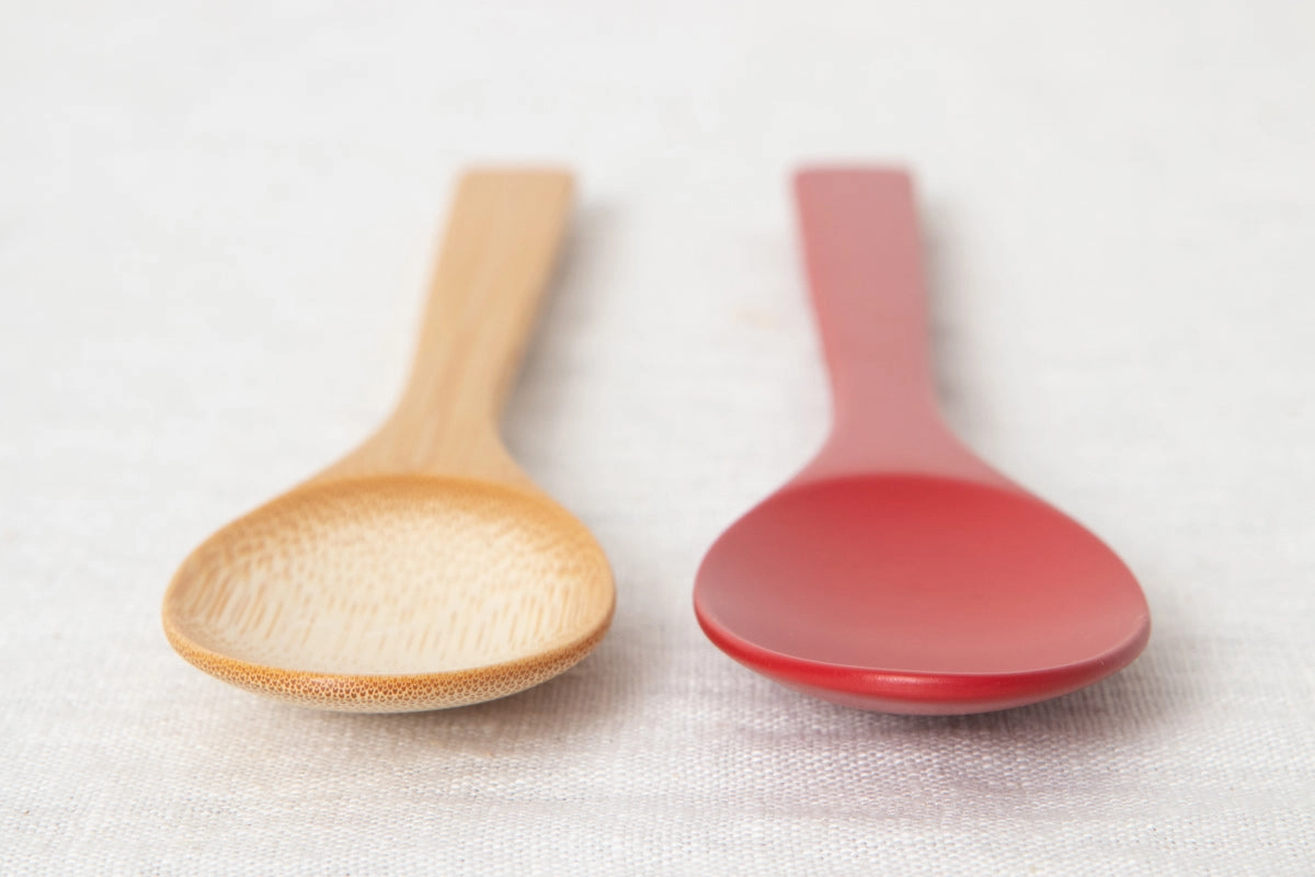 Curry spoon [ Natural, Red ] / Mōsō bamboo / Ōita-JPN 211113