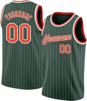 Custom Basketball Jersey, Custom Black Kelly Green-White 3D Pattern Tropical Hawaii Leaves Basketballs Jerseys