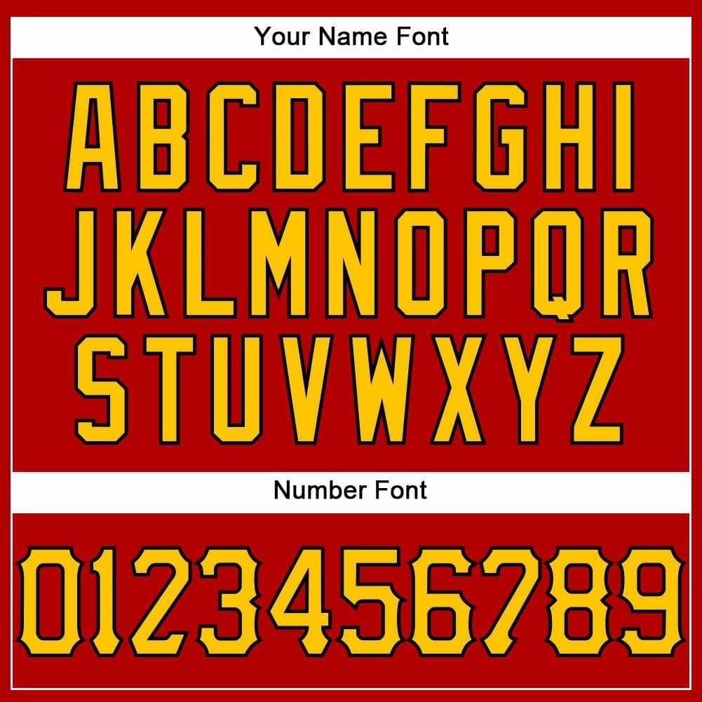 Custom Jersey Basketball, Custom Red Gold Pinstripe Gold-Black Basketballs Jerseys, Printed Name Number