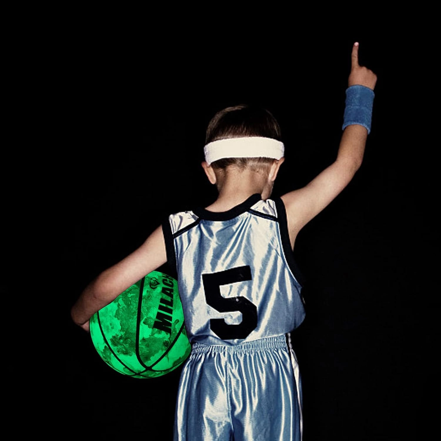 Customized Personalized Basketball - Glow in The Dark, Size 7 (29.5"), Size 6 (28.5"), Size 5 (27.5") - Custom Name, Text, Logo, Photos