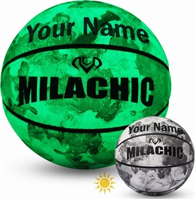 Customized Personalized Basketball - Glow in The Dark, Size 7 (29.5"), Size 6 (28.5"), Size 5 (27.5") - Custom Name, Text, Logo, Photos