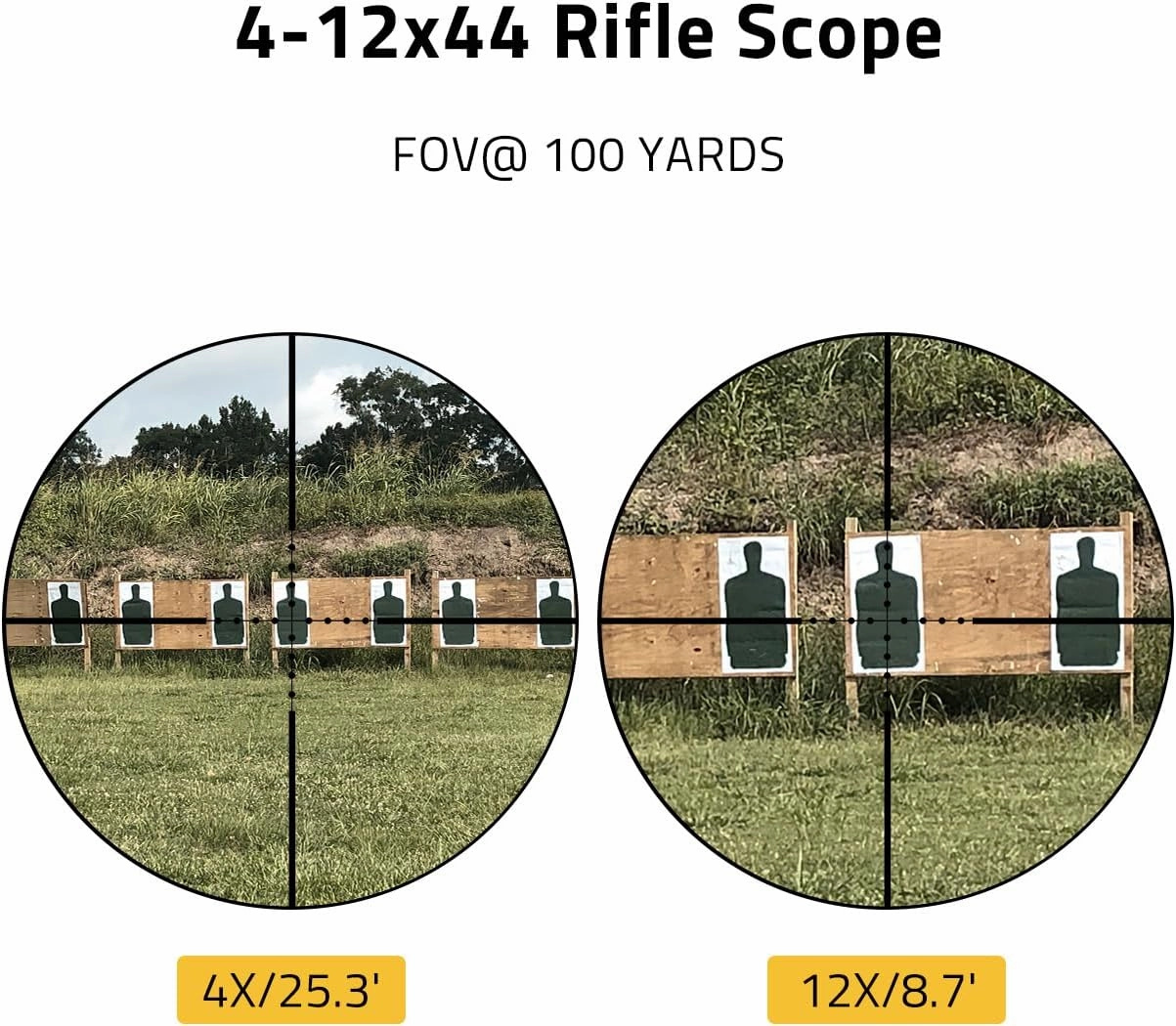 CVLIFE JackalHowl W01 Rifle Scope - 1-inch Tube Rifle Scope with 20mm Scope Rings - Second Focal Plane