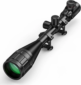 CVLIFE Rifle Scope 6-24x50 AO Red and Green Illuminated Long Range Scope for Hunting with Scope Rings