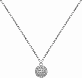 Daniel Wellington Pavé Necklace, Adjustable Pendant Necklace for Women and Men,420-460mm 317L Stainless Steel Chain Necklace with Gold Plated Brass CZ Crystal Pendant