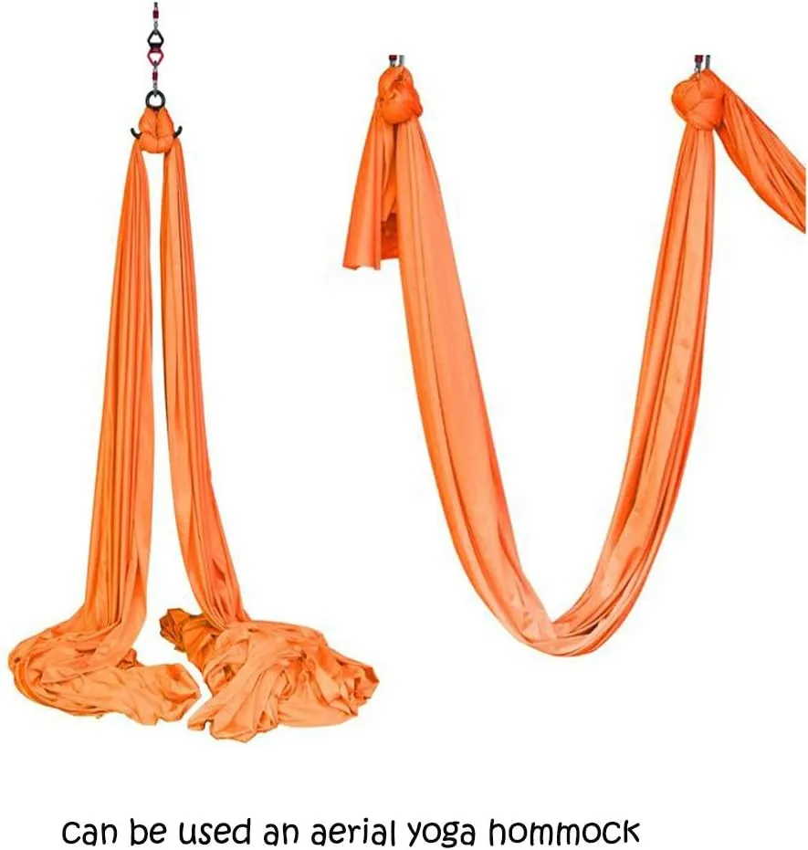DASKING Aerial Silks Kit for Beginners & Pros - 10Yd Durable Fabric, Pro Safety Hardware & Easy Setup Guide - Yoga Hammock, Swing, Silk Rigging Kit
