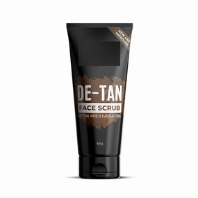 De-Tan Face scrub for Men, | Blackhead & Tan Removal | Dual Bead Exfoliation | Coffee Detox | Oil Control 100g