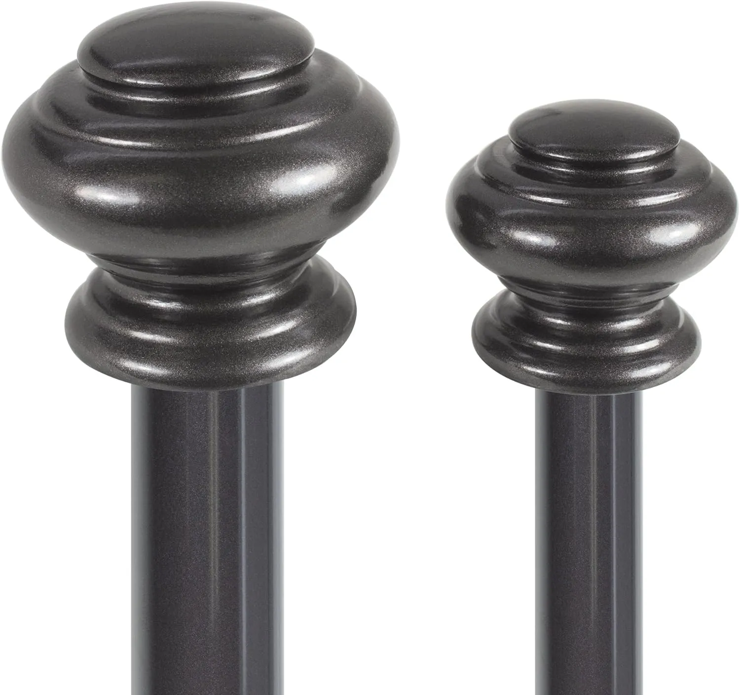 Decopolitan Urn Telescoping Double Drapery Rod Set, 72-144", Bronze