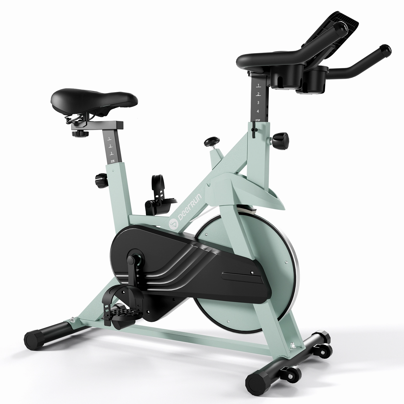 DeerRun S500 Indoor Smart Stationary Cycling Bike with Mat, 1-32 Magnetic Resistance
