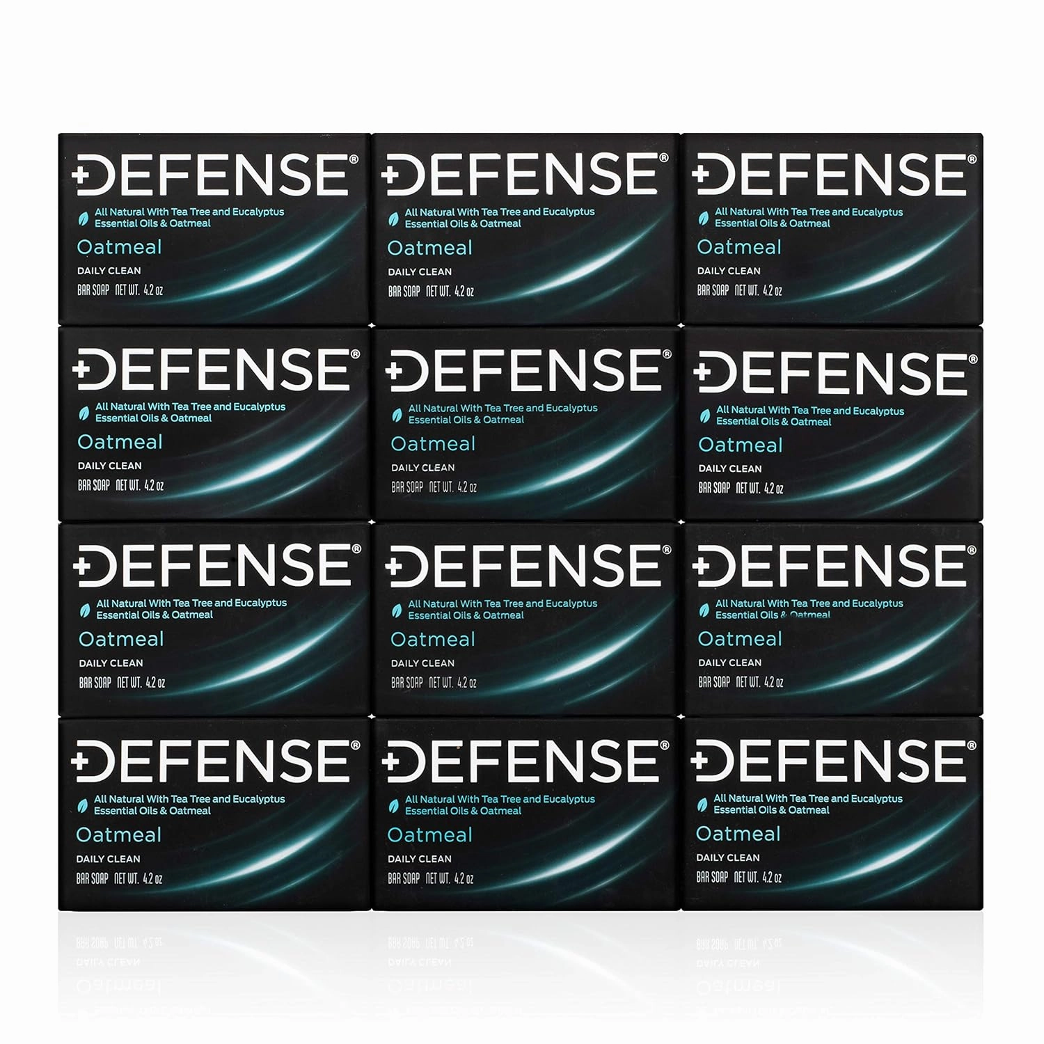 Defense Soap 12pk All Natural Oatmeal Bar Soap for Men | Made by Wrestlers with Tea Tree Oil & Eucalyptus Oil to Promote Healthy Skin