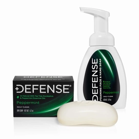 Defense Soap Peppermint Bar and Peppermint Foaming Hand Soap Bundle