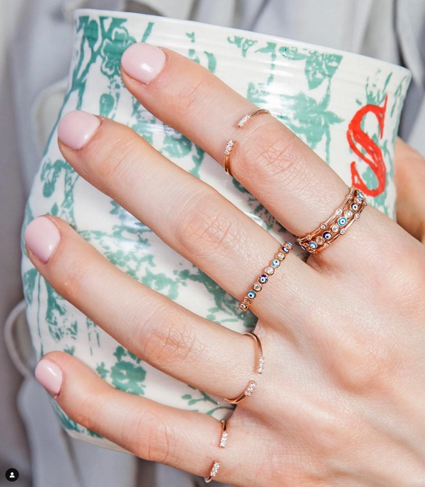Delicate Adjustable Silver Ring with CZ Crystals