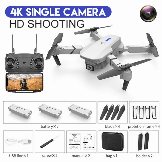 Delivery guarantee Toy Hold Drone New With Camera E525 HD WIFI Gift 1080P 2020 4K Height Foldable Angle Wide Quadcopter Innovative Quadcopter RC FPV Dron XKJ