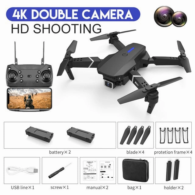 Delivery guarantee Toy Hold Drone New With Camera E525 HD WIFI Gift 1080P 2020 4K Height Foldable Angle Wide Quadcopter Innovative Quadcopter RC FPV Dron XKJ