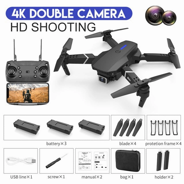 Delivery guarantee Toy Hold Drone New With Camera E525 HD WIFI Gift 1080P 2020 4K Height Foldable Angle Wide Quadcopter Innovative Quadcopter RC FPV Dron XKJ