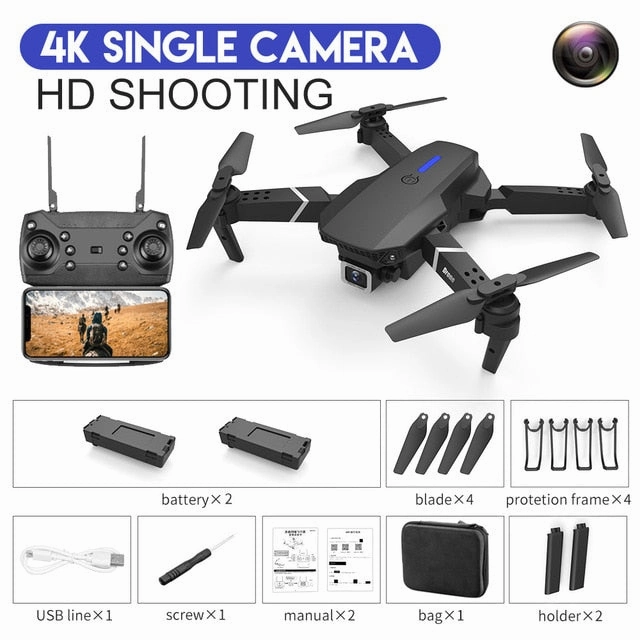 Delivery guarantee Toy Hold Drone New With Camera E525 HD WIFI Gift 1080P 2020 4K Height Foldable Angle Wide Quadcopter Innovative Quadcopter RC FPV Dron XKJ