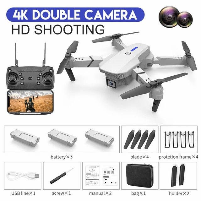 Delivery guarantee Toy Hold Drone New With Camera E525 HD WIFI Gift 1080P 2020 4K Height Foldable Angle Wide Quadcopter Innovative Quadcopter RC FPV Dron XKJ