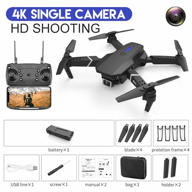 Delivery guarantee Toy Hold Drone New With Camera E525 HD WIFI Gift 1080P 2020 4K Height Foldable Angle Wide Quadcopter Innovative Quadcopter RC FPV Dron XKJ