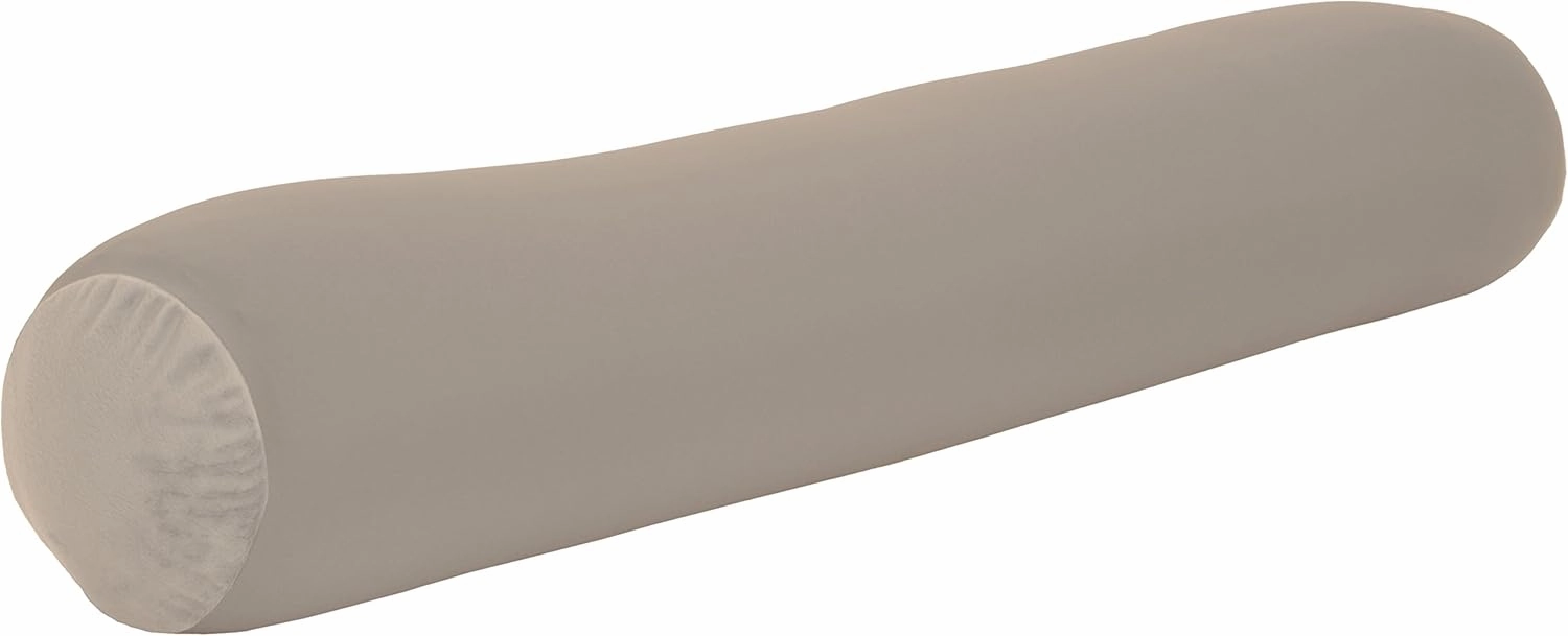 Deluxe Comfort Microbead Body Pillow (47" x 7") – Mooshi Squishy Soft – Prenatal Pregnancy Pillow – Full-Body Side Sleeper – Body Pillow, Grey