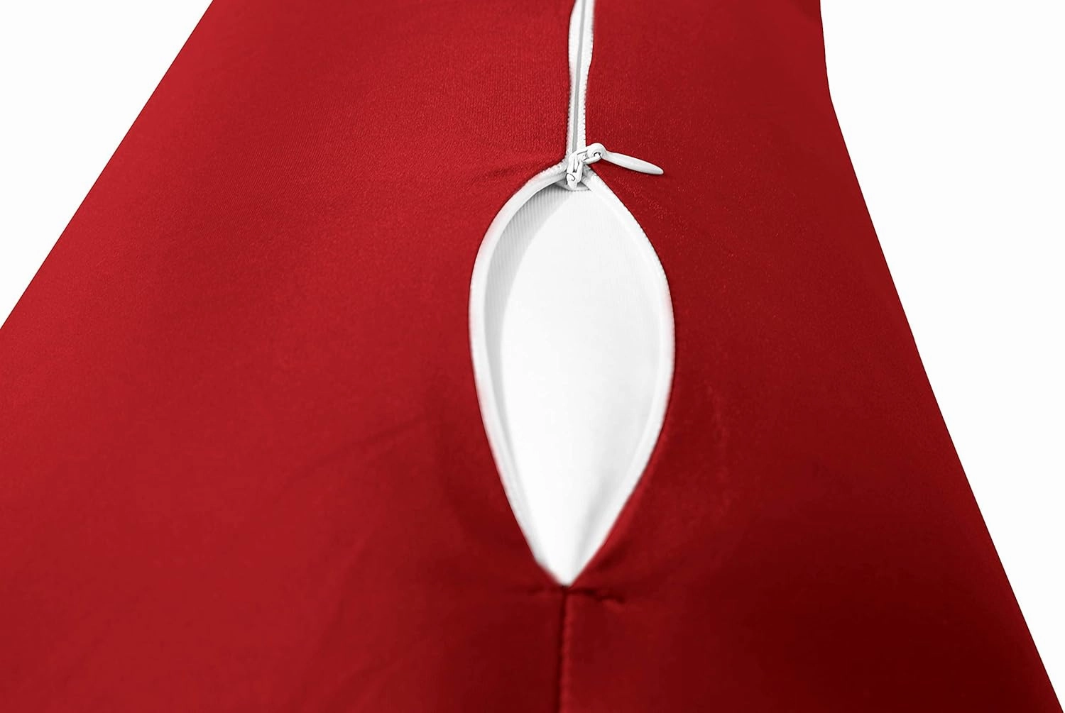 Deluxe Comfort Microbead Body Pillow (47" x 7") - Mooshi Squishy Soft - Prenatal Pregnancy Pillow, Red