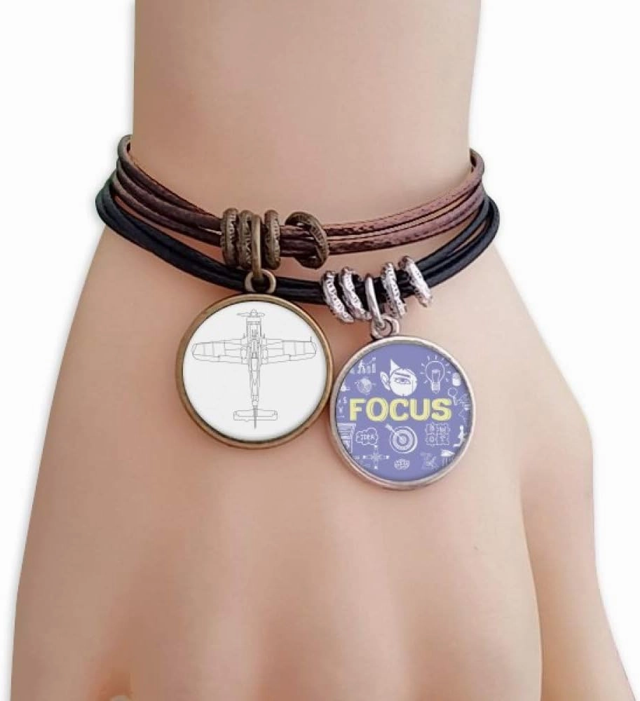 Desbo Aircraft Line Structure Bracelet Rope Wristband Force Handcrafted Jewelry