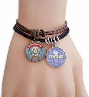 Desbo Logo Skull No Tobacco Day Bracelet Rope Wristband Force Handcrafted Jewelry