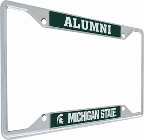 Desert Cactus Michigan State University Spartans MSU Go Green Metal License Plate Frame for Front or Back of Car Officially Licensed (Alumni)